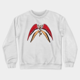 Red and Cream Angel Eye Crewneck Sweatshirt